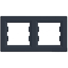 Рамка 2-місна горизонтальна Антрацит ASFORA (EPH5800271), Schneider Electric Рамка 2-місна горизонтальна Антрацит ASFORA (EPH5800271), Schneider Electric