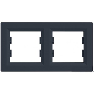 Рамка 2-місна горизонтальна Антрацит ASFORA (EPH5800271), Schneider Electric