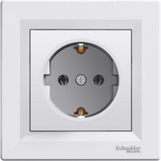 Розетка з заземленням Білий ASFORA (EPH2900121), Schneider Electric