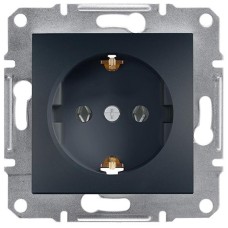 Розетка з заземленням Антрацит ASFORA (EPH2900171), Schneider Electric Розетка з заземленням Антрацит ASFORA (EPH2900171), Schneider Electric