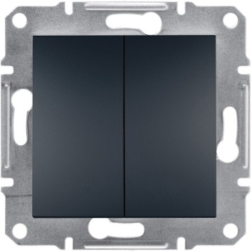 Вимикач 2-клавішний Антрацит ASFORA (EPH0300171), Schneider Electric