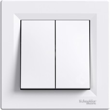 Вимикач 2-клавішний Білий ASFORA (EPH0300121), Schneider Electric
