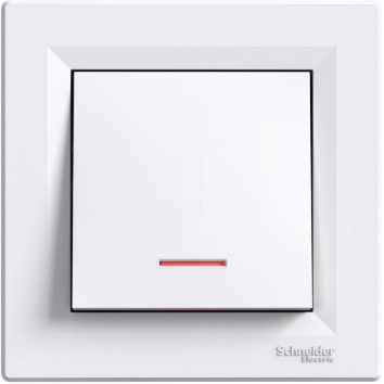 Вимикач 1-клавішний Білий ASFORA (EPH1400121), Schneider Electric