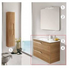Тумба для раковини Royo Vitale 122762 підвісна 80 см Sahara Maple