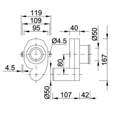 Сифон для уріналу вакуумний Styron STY-535-2 d50 мм