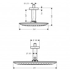 Верхній душ Hansgrohe PuraVida 27390000