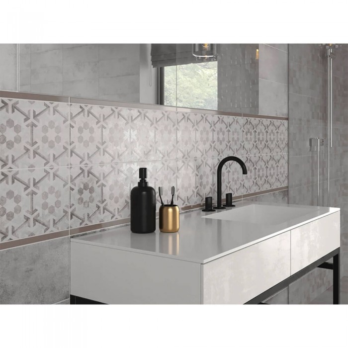 Плитка Cersanit Concrete Style INSERTO GEOMETRIC 9×600×200 под бетон