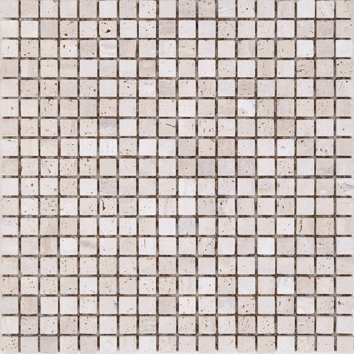 Мозаїка Mozaico De Lux K-Mos Travertino T.U. Bianco 30,5х30,5 см