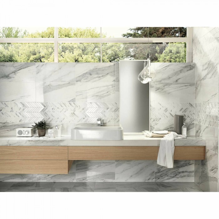 Керамограніт Novabell Imperial Imp-82Lr Calacatta Bianco Lapp Rett 60x120 см