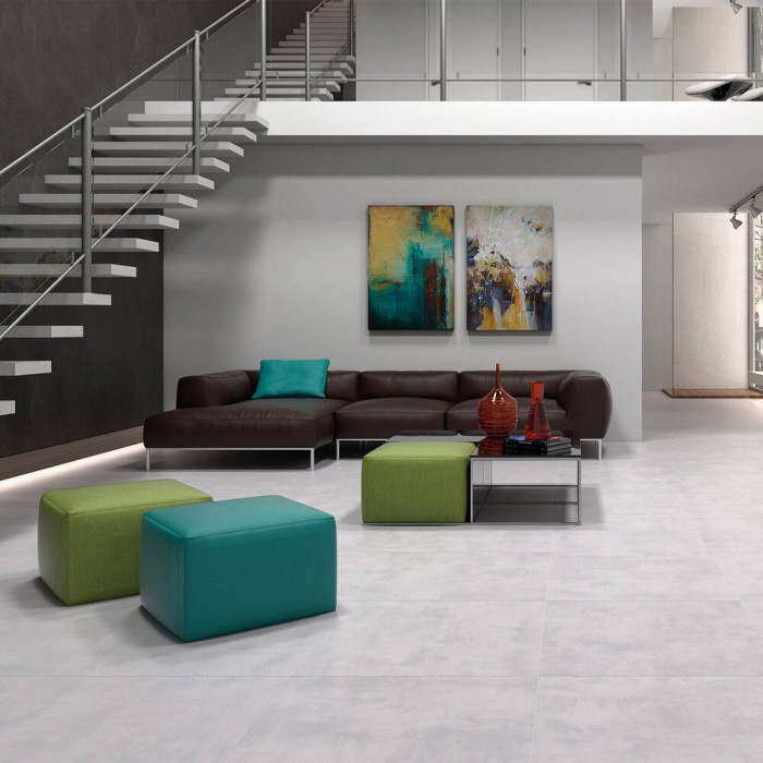 Керамограніт Geotiles Cemento Blanco Rect 60x60 см