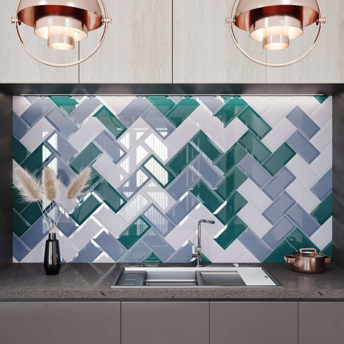 Плитка GOLDEN TILE Metrotiles белый 460051 8×200×100