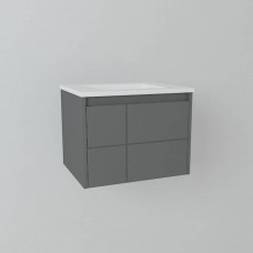 Тумба з раковиною Devit Laguna 0020110A підвісна 60 см антрацит