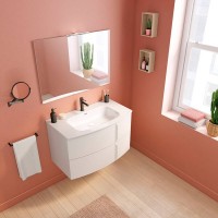 Тумба з раковиною Royo Wave 6477+123067 підвісна 80 см білий матовий Тумба з раковиною Royo Wave 6477+123067 підвісна 80 см білий матовий