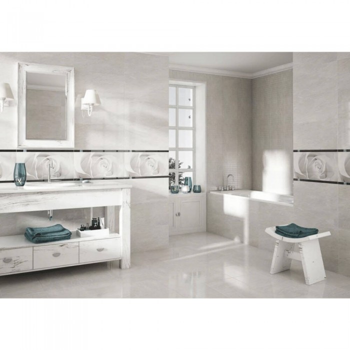 Плитка Opoczno Effecta GLASS SILVER BORDER фриз 8×600×25