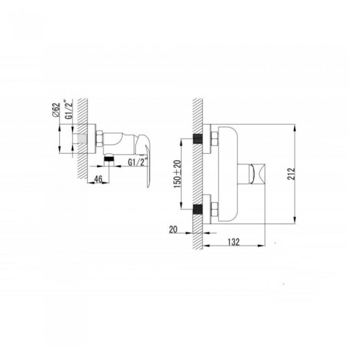 Змішувач для душу Devit Iven 43115141