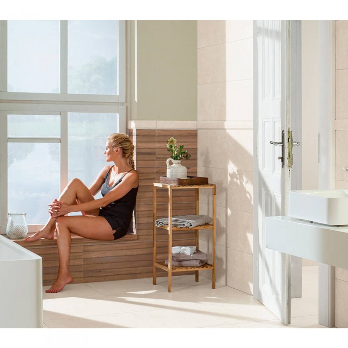 Плитка Lasselsberger Rako BASE WR1V5434 brown wood relief 10×898×298 под дерево