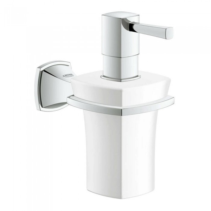 Дозатор для рідкого мила Grohe Grandera 40627000 з тримачем хром/білий