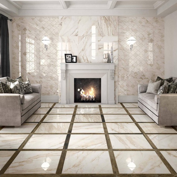 Керамограніт Novabell Imperial Imp-30Lr Calacatta Beige Lapp/Rett 60x60 см