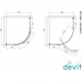 Душевая кабина Devit Comfort FEN1123 1/4 круга 90х90 см