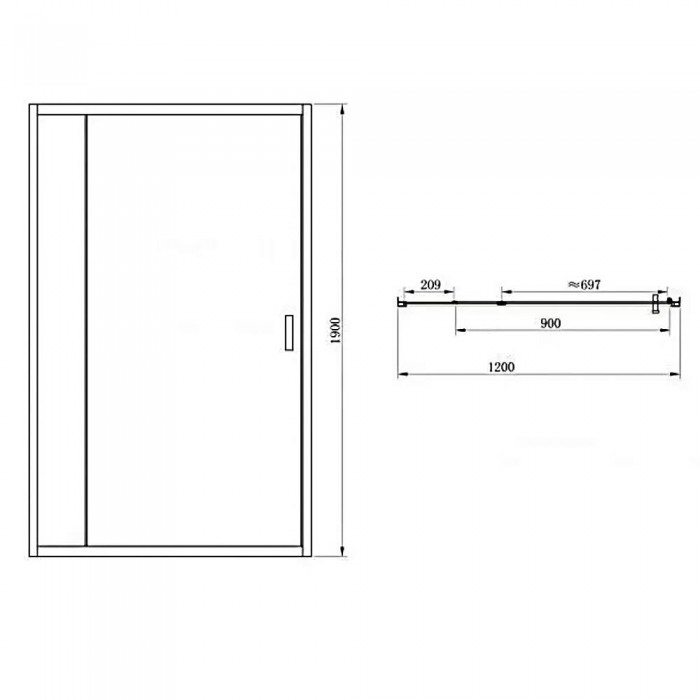 Душевая дверь PRIMERA Frame SDC1212