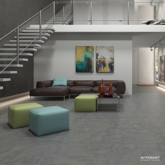 Керамограніт Geotiles Cemento Gris Rect 60x60 см