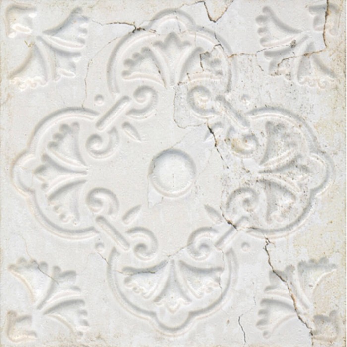 Плитка Aparici Aged WHITE ORNATO декор 8×200×200