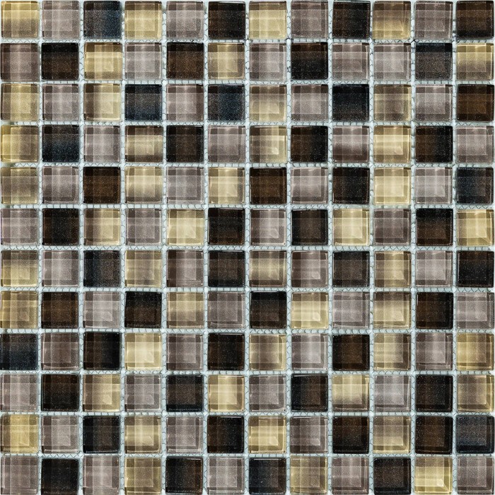 Мозаїка Mozaico De Lux Cl-Mos AYFG003 Mix Black+Gold Glass Mosaic 30,5х30,5 см