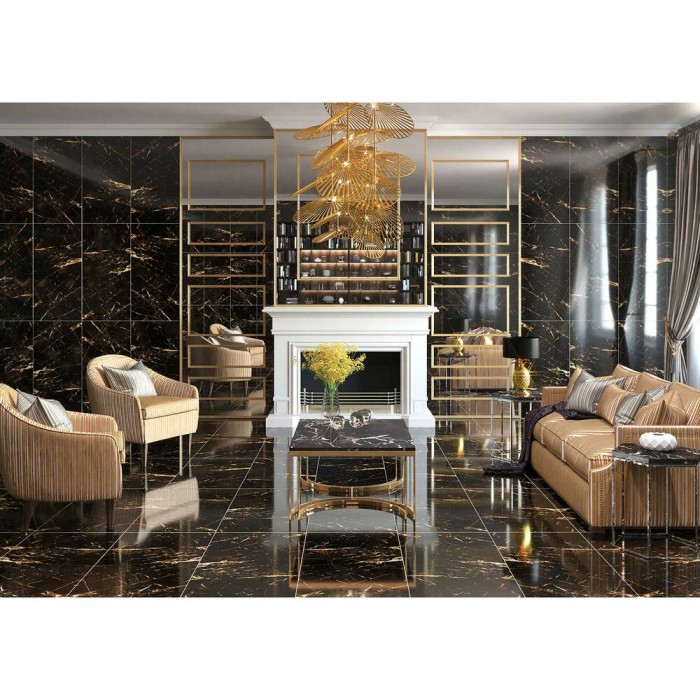 Керамограніт Megagres Golden Black 60x120 см