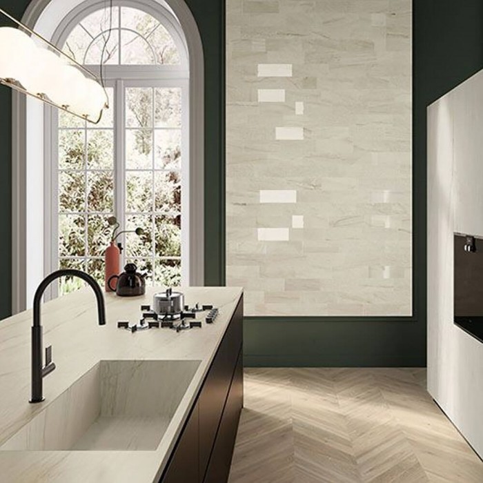 Керамограніт Italgraniti Lux Experience MW05EAM Calacatta Mont Blanc List.Mix Sq 20x120 см