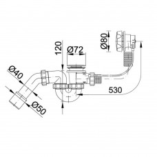 Сифон для ванни Styron STY-536-A-F