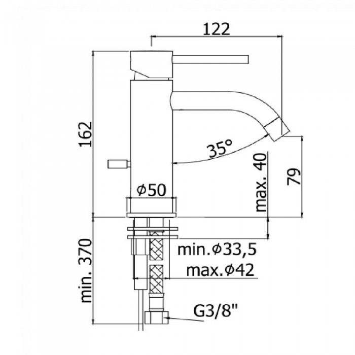 Змішувач для раковини Paffoni Light LIG 071 CR