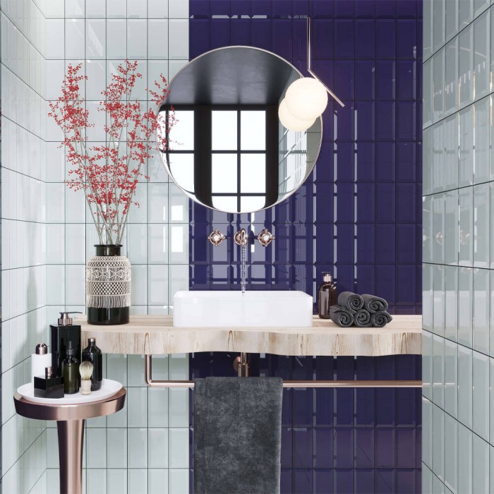Плитка GOLDEN TILE Metrotiles белый 460051 8×200×100