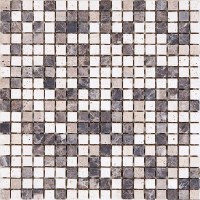 Мозаїка Mozaico De Lux K-Mos Travertino Mix Emperador 30,5х30,5 см
