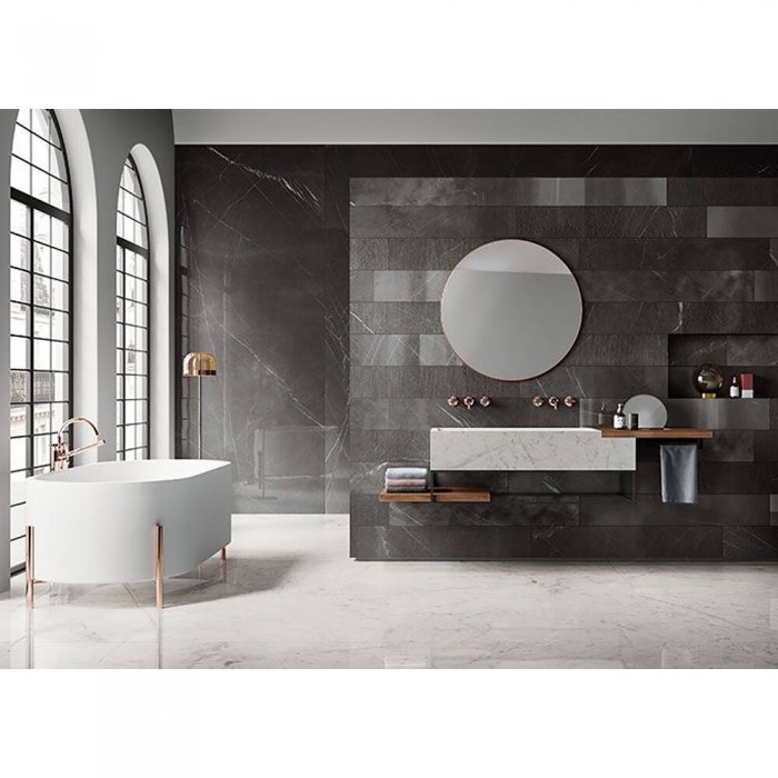 Керамограніт Italgraniti Lux Experience MW02EAM Pietra Grey List.Mix Sq. 20x120 см