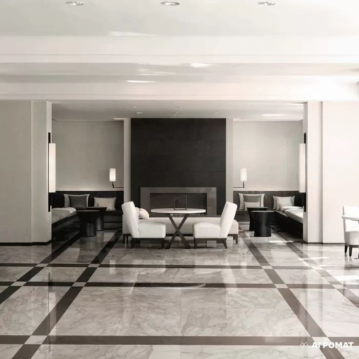 Керамогранит REX I Bianchi 736000 CALACATTA NAT RETT 10×1800×800 под мрамор