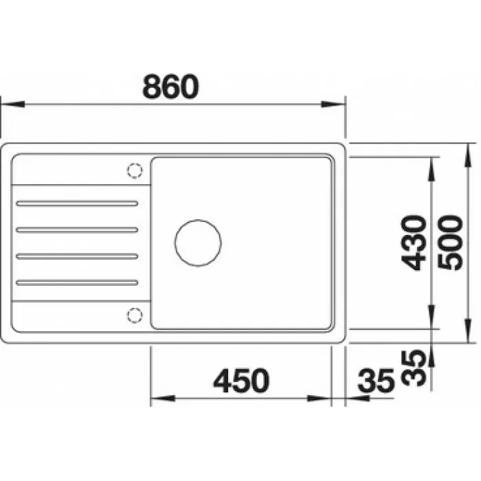 Мойка для кухни Blanco Legra XL 6 S черный  526087