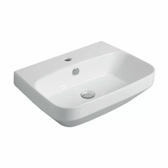 Раковина Simas Baden Baden 60х45 для установки на столешню или консольно,с 1-им отв-ем для смес-ля и переливом Раковина Simas Baden Baden 60х45 для установки на столешню или консольно,с 1-им отв-ем для смес-ля и переливом