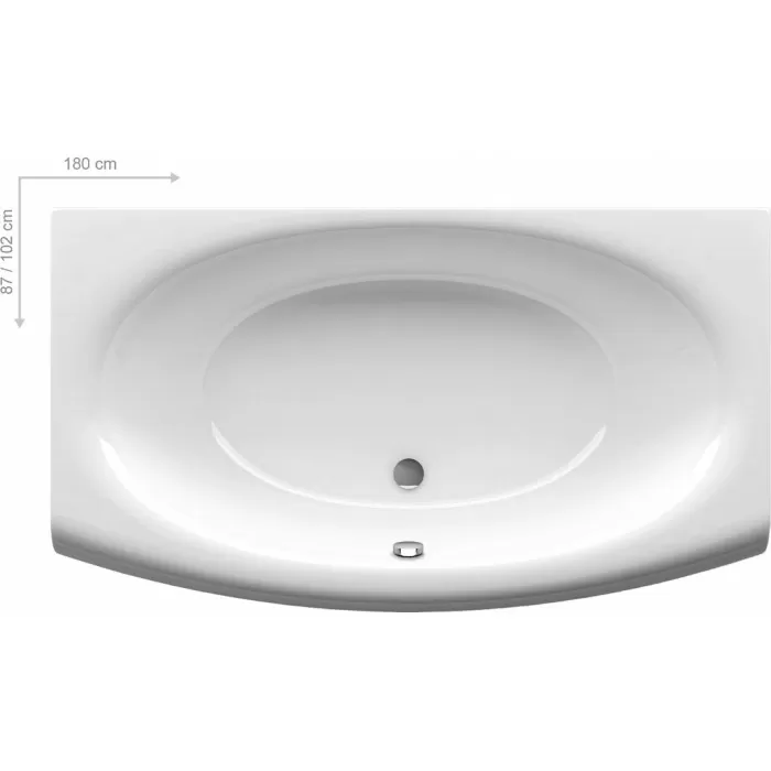 Ванна акриловая Ravak EVOLUTION 180x102