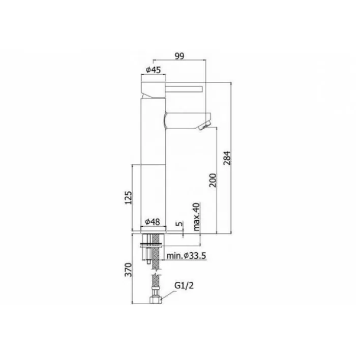 Смеситель для раковины Paffoni Stick SK071HCR120