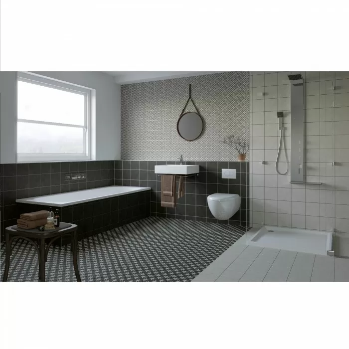 Керамогранит GOLDEN TILE LAURENT Серый микс №1 592110 8×186×186 под бетон