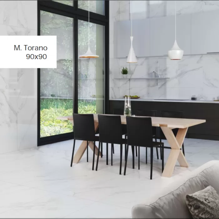 Керамогранит Плитка PERONDA TORANO BIANCO NT/90X90/R 11×900×900 под мрамор