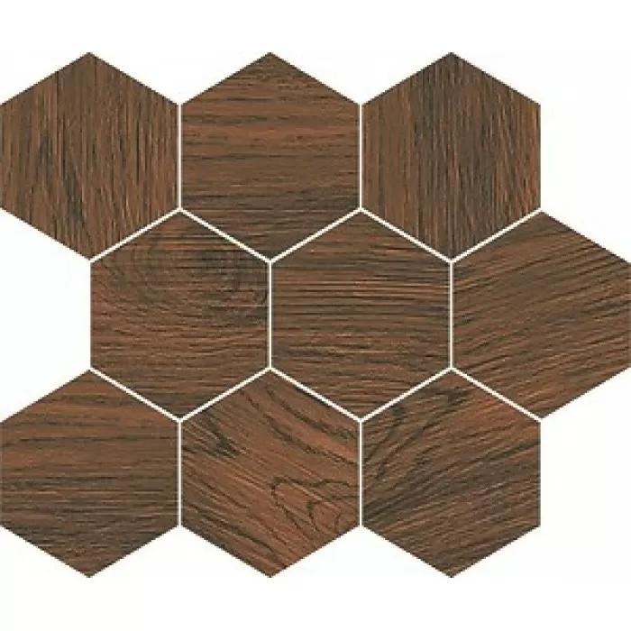 Плитка Opoczno Finwood Ochra Mosaic Hexagon декор 10×280×337 Плитка Opoczno Finwood Ochra Mosaic Hexagon декор 10×280×337