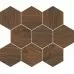 Плитка Opoczno Finwood Ochra Mosaic Hexagon декор 10×280×337