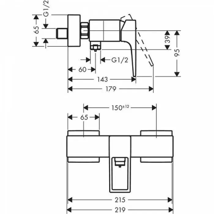 Смеситель для душа Hansgrohe Metropol 74560000