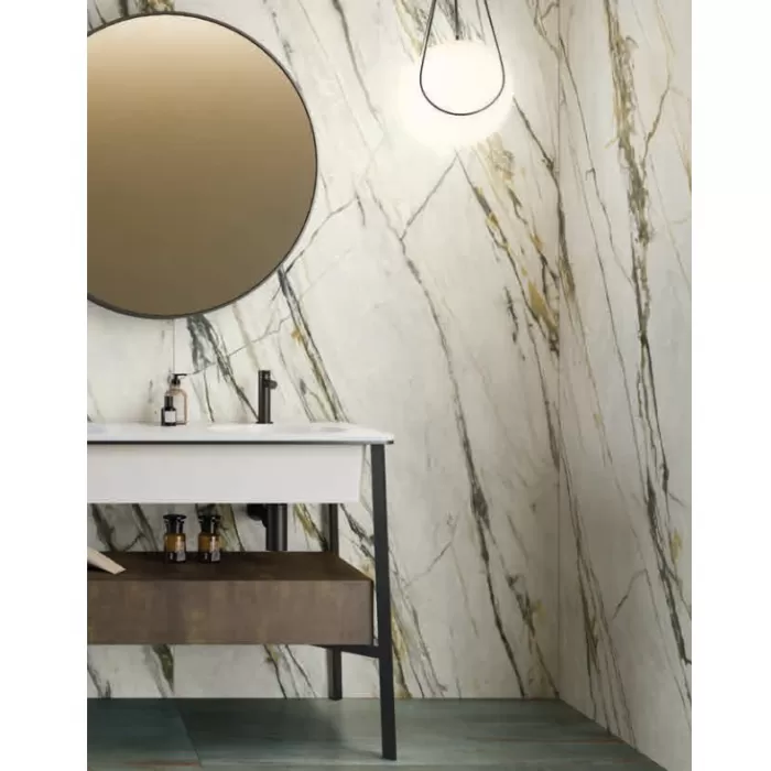 Керамогранит FLAVIKER 0008836 SPR.TREAS.CALACATTA EM. LUX R 120X280 6×2800×1200 под мрамор
