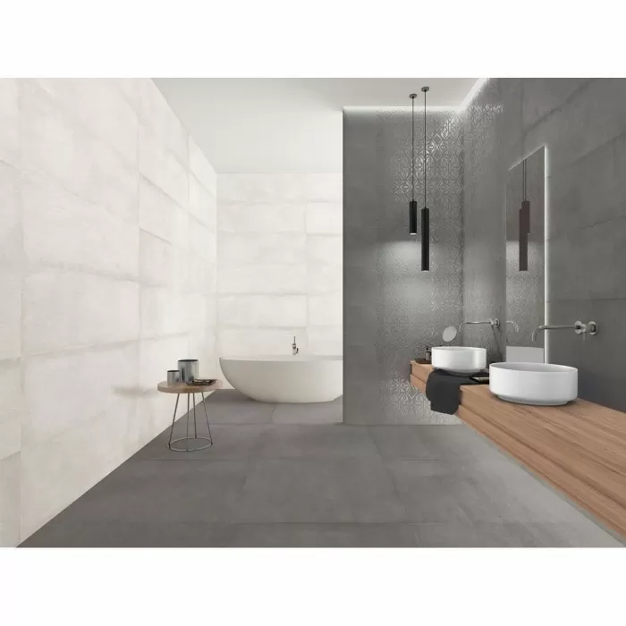 Плитка IBERO Cromat One DECOR POSITIVE CARBON REC-BIS 12×1200×400 под бетон
