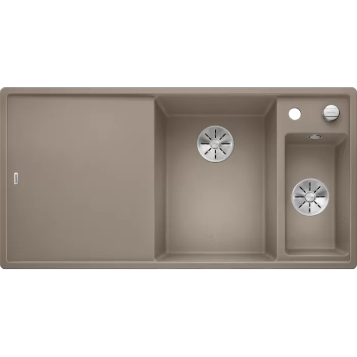 Мойка для кухни Blanco Axia III 6 S доска стекло чаша справа серый бежевый 523480 Мойка для кухни Blanco Axia III 6 S доска стекло чаша справа серый бежевый 523480