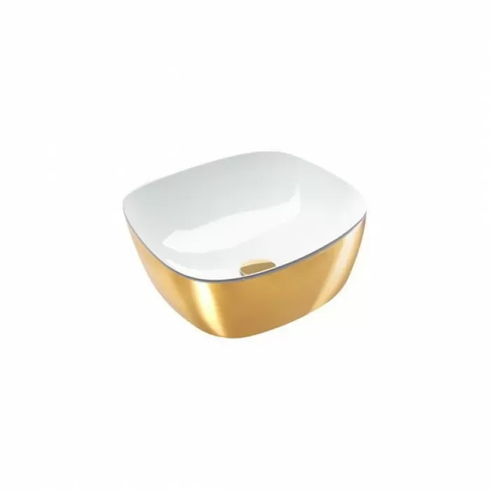 Керамическая раковина 40 см Catalano Gold&Silver, gold/white