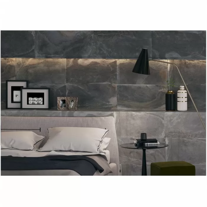 Керамогранит GOLDEN TILE SLATE Серый 962940 9×607×307 под камень