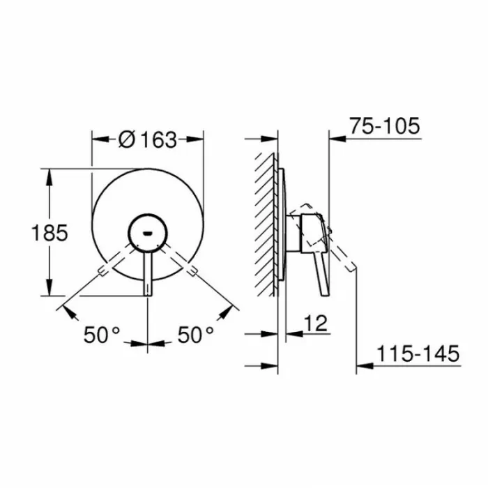 Grohe Concetto Смеситель однорычажный для душа (19345001)
